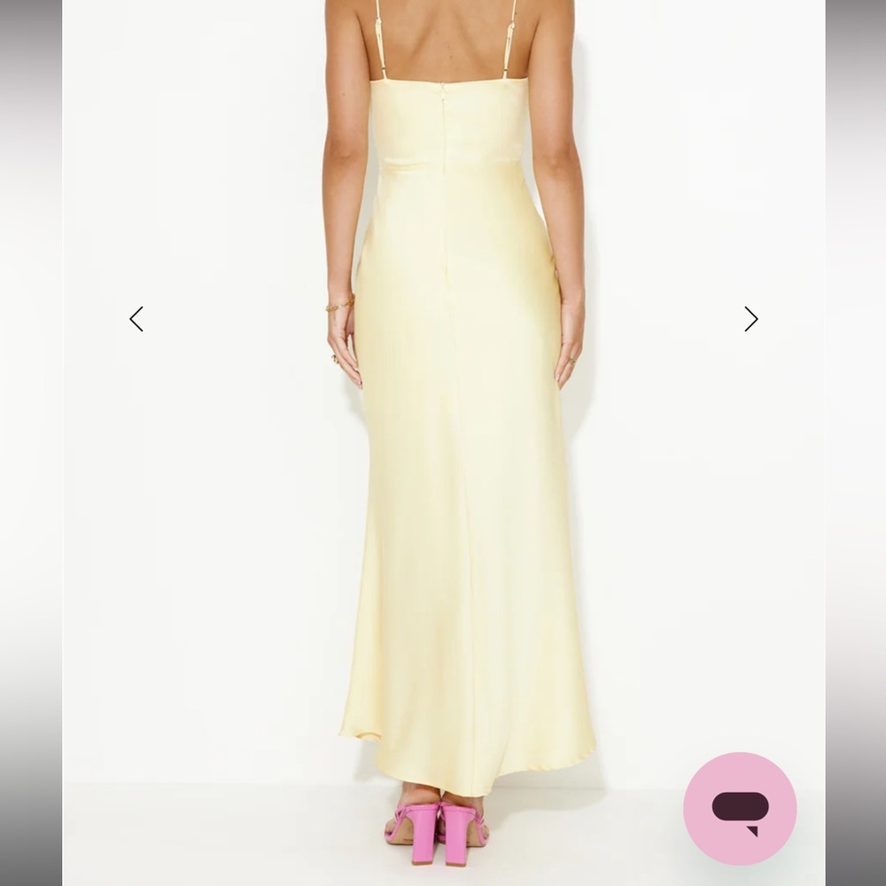 DAISY FRIENDSHIP SATIN MAXI DRESS YELLOW - Picture 7 of 13